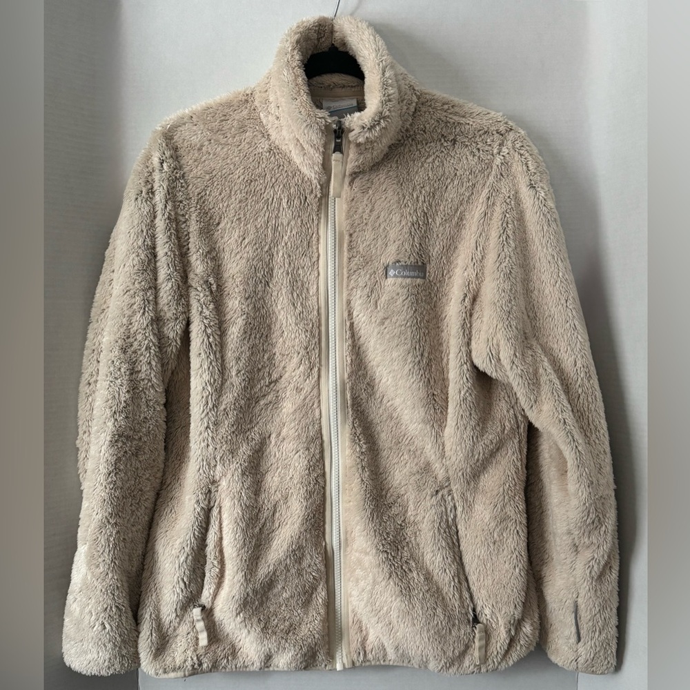 Columbia Cream Fleece Zip Up Jacket
